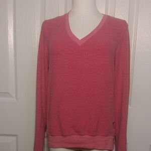 Wildfox Vibrant Rose Pull Over V-Neck Sweater